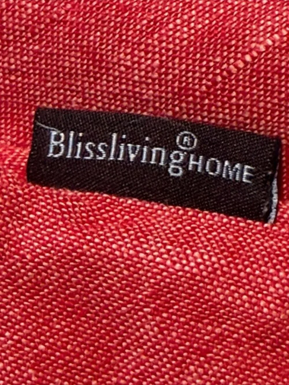 Blissliving Home Coral Linen Cotton Geometric Pillow Cover 18x18